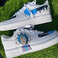 Rick And Morty Pattern Blue Custom Air Force 1