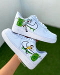 Rick and Morty Themed Green Custom Air Force 1
