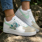 Rick Cartoon Mint Green Beige Custom Air Force 1