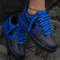Rope Laces Gradient Blue Black Custom Air Force 1