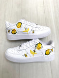 Rose and Bee Pattern Yellow Custom Air Force 1