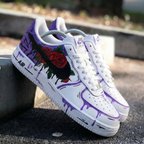 Rose Graffiti Purple Custom Air Force 1