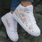 Rose Pattern Baby Pink Custom Air Jordan 1