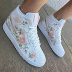 Rose Pattern Baby Pink Custom Air Jordan 1