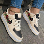 Rose Pattern Beige Black Custom Air Force 1