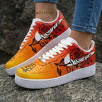 Rose Pattern Orange Red Custom Air Force 1