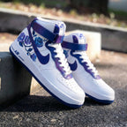 Rose Pattern Purple Blue Custom Air Force 1