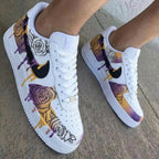 Rose Pattern Purple Orange Custom Air Force 1