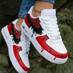 Rose Pattern Red Custom Air Force 1