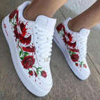 Rose Red Green Custom Air Force 1