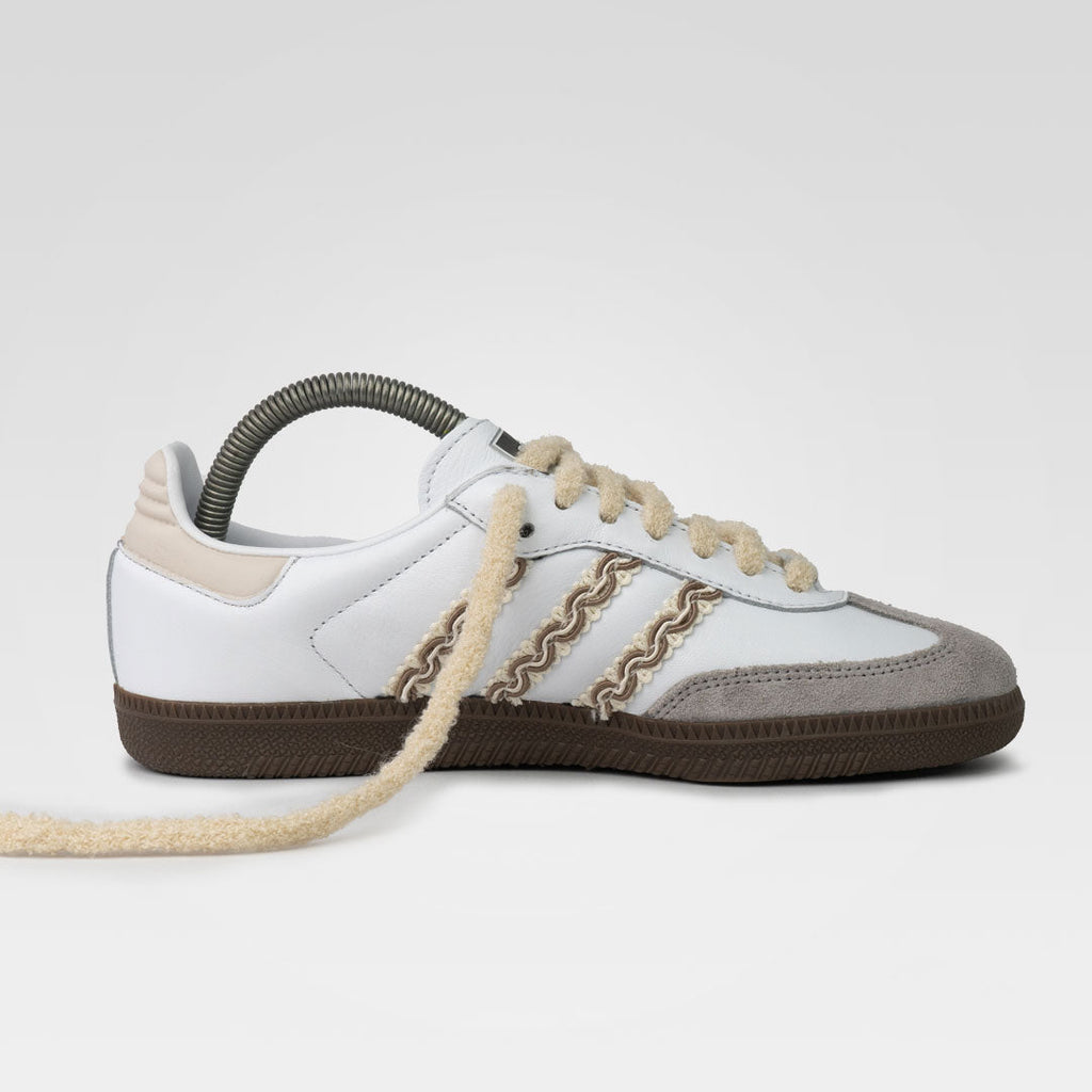 Rayon Braid Beige Custom Adidas Samba