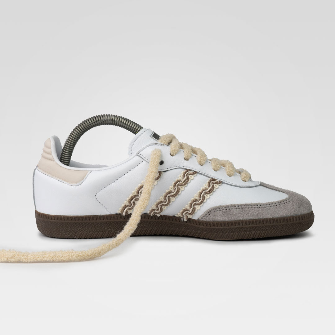 Rayon Braid Beige Custom Adidas Samba