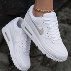 Silver Rhinestone Swoosh Custom Nike Air Max 90 Weeding Shoes