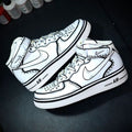 Sketchy Design Black White Custom Air Force 1
