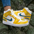 Smiley Faces Yellow Blue Custom Air Jordan 1