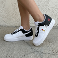 Snoopy Woodstock Hearts White Black Custom Air Force 1