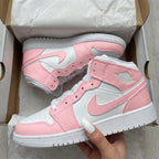 Soft Pink White Custom Air Jordan 1