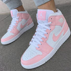 Soft Pink White Custom Air Jordan 1