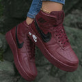 Solid Maroon Black Custom Air Jordan 1