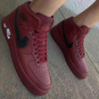 Solid Maroon Black Custom Air Jordan 1