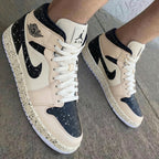 Speckle Cream Tan Black Custom Air Jordan 1