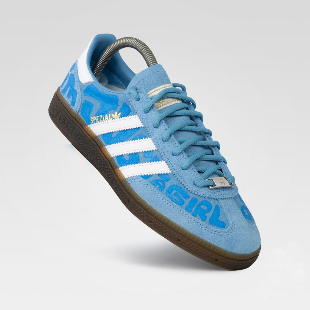 Spezial Graffiti Text Blue Custom Adidas Samba