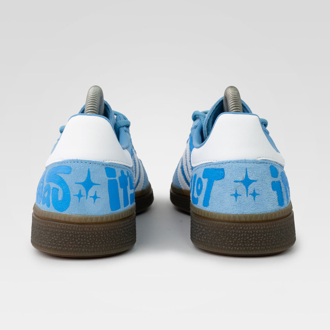 Spezial Graffiti Text Blue Custom Adidas Samba