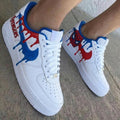 Spider Man Drip Red Blue Custom Air Force 1