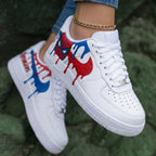 Spider Man Drip Red Blue Custom Air Force 1