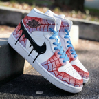 Spider Web Pattern Baby Blue Custom Air Jordan 1