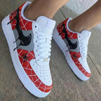 Spider Web Spiders Red Gray Black Custom Air Force 1