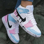 Splash Pattern Baby Pink Baby Blue Custom Air Jordan 1