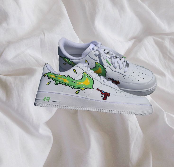 Splash Pattern Green Yellow Custom Air Force 1