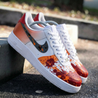Splash Pattern Orange Red Custom Air Force 1