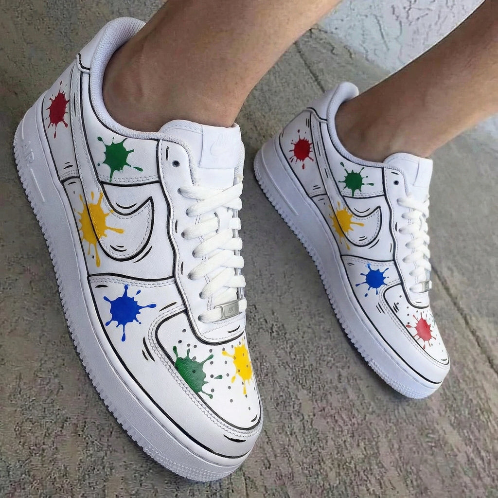 Splash Pattern Red Green Yellow Custom Air Force 1