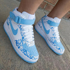 Splatter Baby Blue Custom Air Force 1