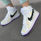 Splatter Black Yellow Purple Custom Air Force 1