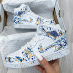 Splatter Blue Gold Custom Air Jordan 1