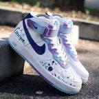 Splatter Design Baby Blue Purple Custom Air Force 1