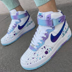 Splatter Design Baby Blue Purple Custom Air Force 1
