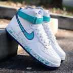 Splatter Glitter Teal Custom Air Force 1