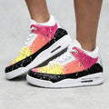 Splatter Gradient Yellow Pink Orange Black Custom Air Jordan 3