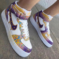Splatter Paint Purple Yellow Custom Air Force 1