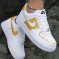 Splatter Paint Yellow White Custom Air Force 1