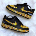 Splatter Pattern Black Gold Custom Air Force 1