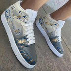 Splatter Pattern Blue Gold Custom Air Jordan 1