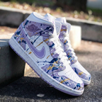 Splatter Pattern Lavender Blue Custom Air Jordan 1