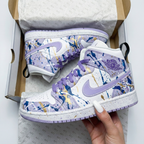 Splatter Pattern Lavender Blue Custom Air Jordan 1