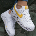Splatter Yellow Black Gray Custom Air Force 1