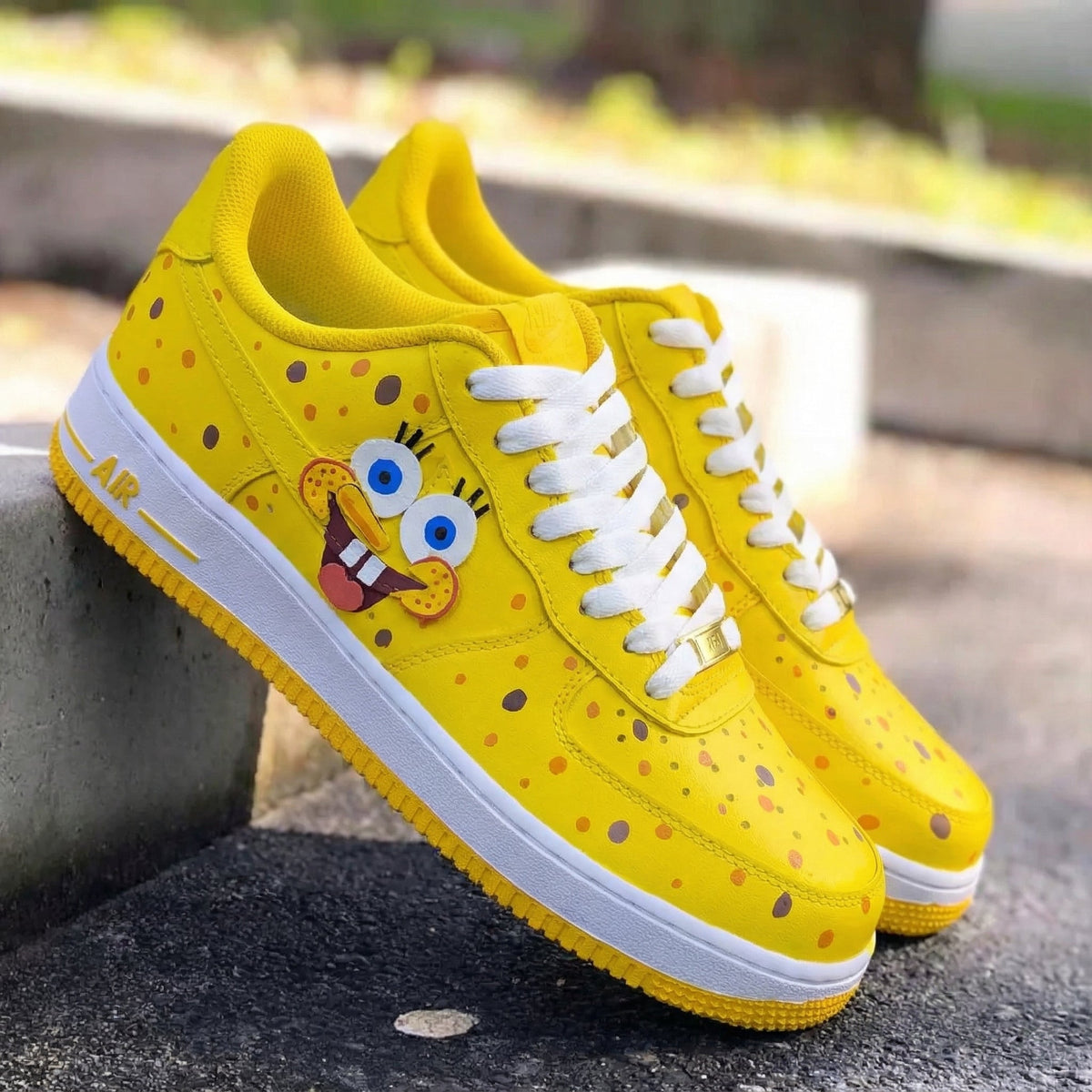 SpongeBob SquarePants Yellow Custom Air Force 1